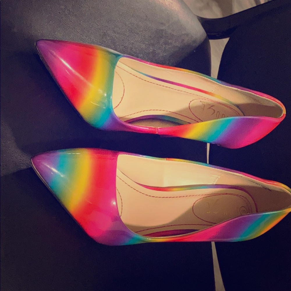 Rainbow heels
